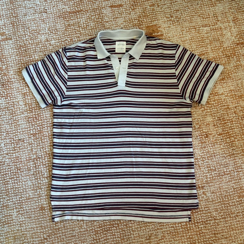 Billy Reid Striped Polo
